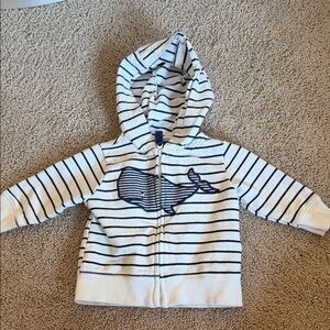 Carter's Navy Striped Whale Hoodie